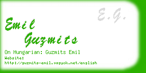 emil guzmits business card